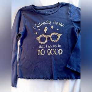 Girls Size 8 Harry Potter Ruffled Hem Long sleeve shirt